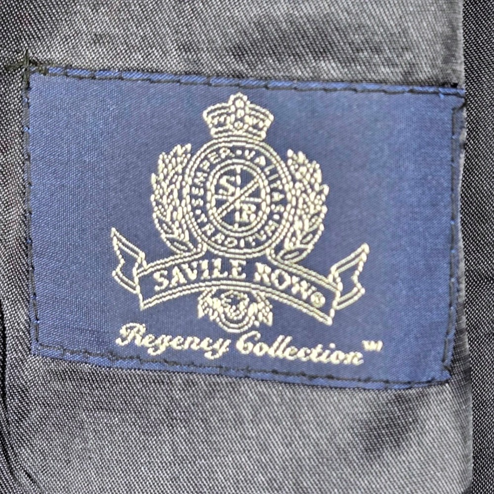 Savile Row Blazer Mens 46R(48) Charcoal Grey Pinstripe Virgin Wool Sport Coat - Picture 10 of 16
